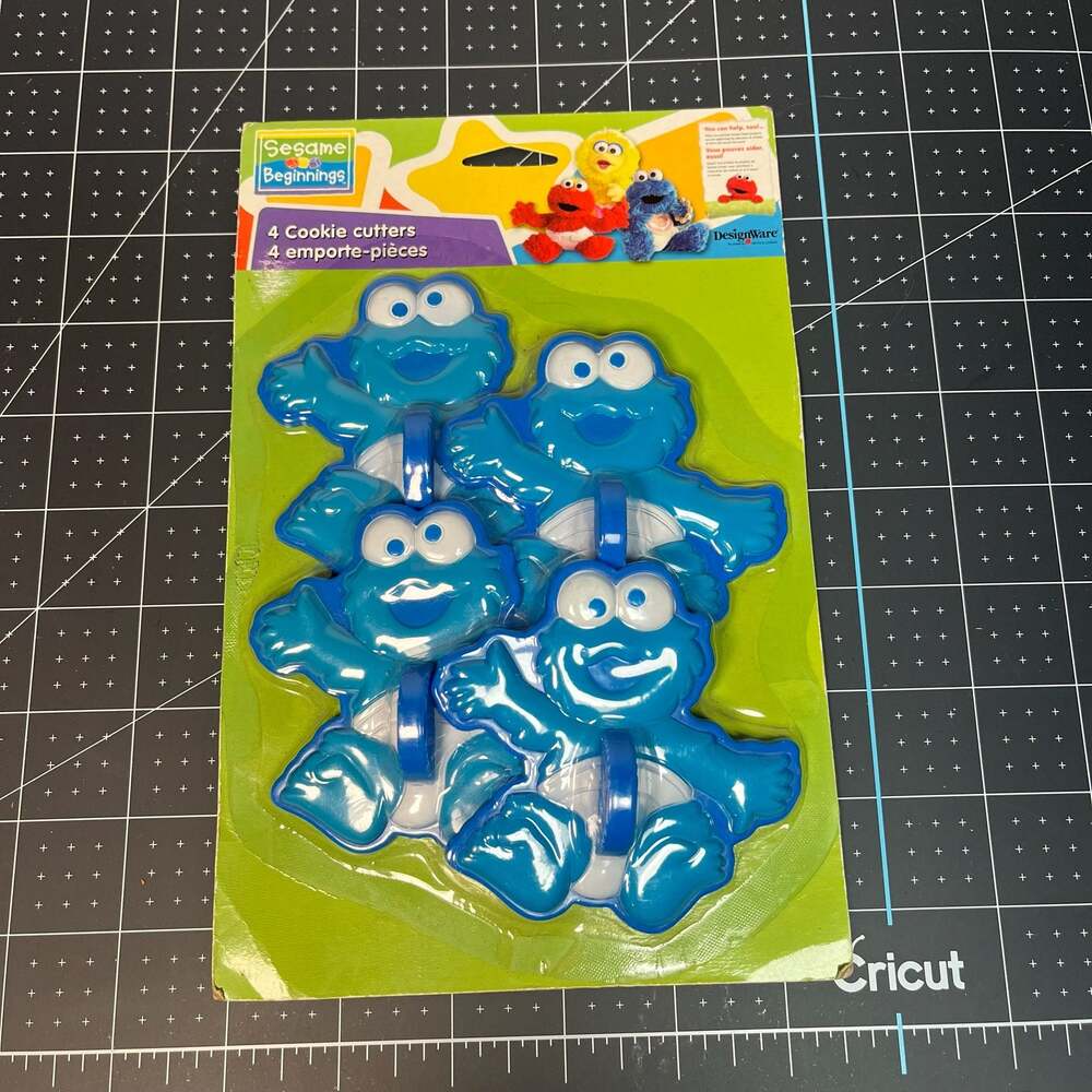 Sesame Beginnings Cookie Monster Cookie Cutter Set of 4
